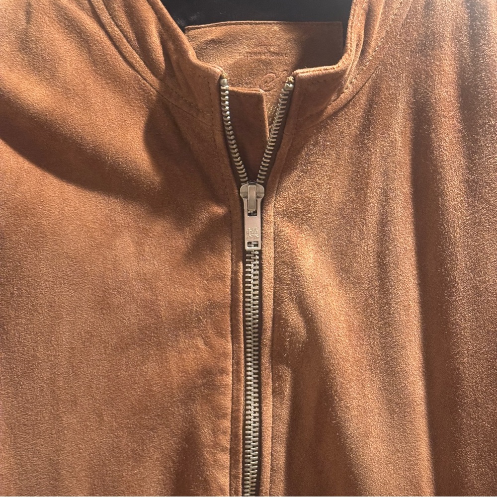 Superdry Brown Suede Moto Jacket